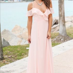 Blush cold shoulder wrap dress - Large